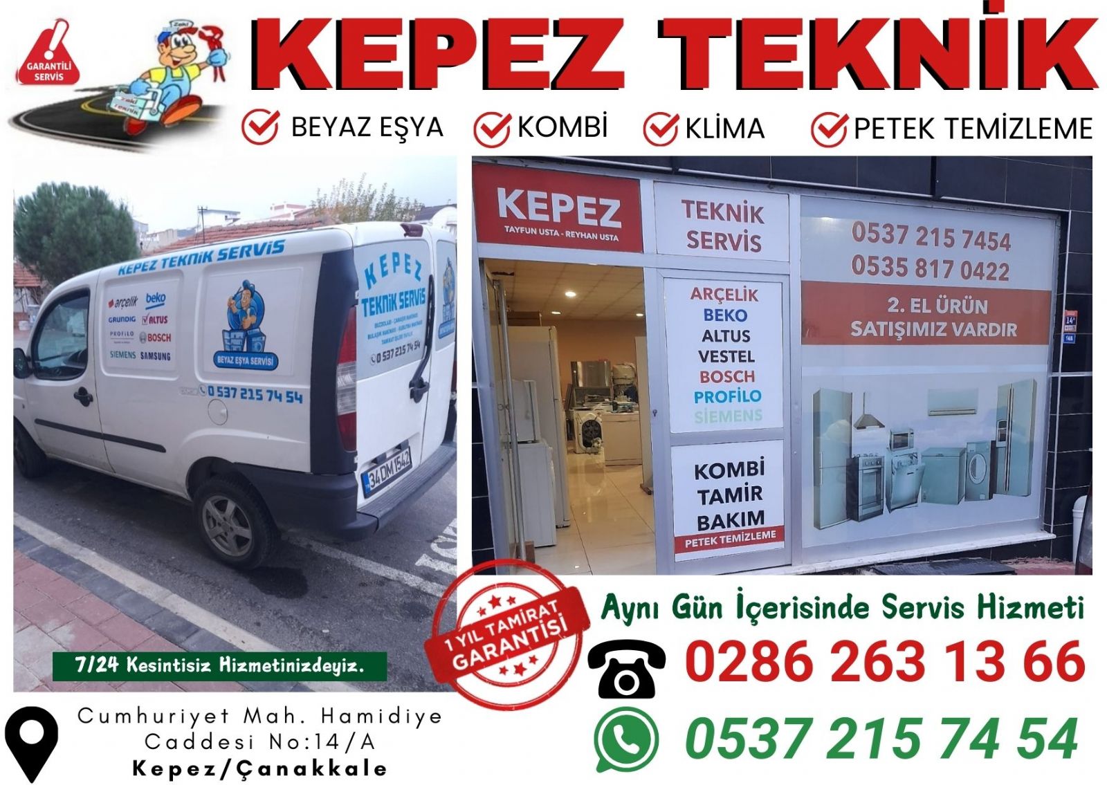Çanakkale Kepez Kombi Bakım Ücreti